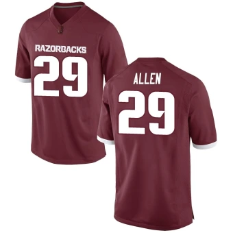 Men's Arkansas Razorbacks Jaden Allen Football Jersey - Game Red