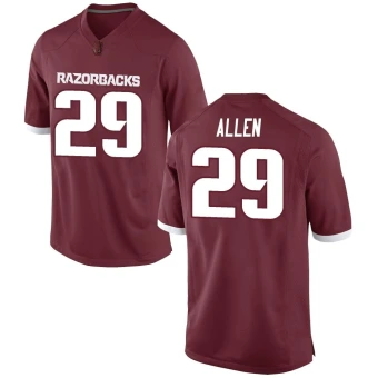 Men's Arkansas Razorbacks Jaden Allen Football Jersey - Replica Red