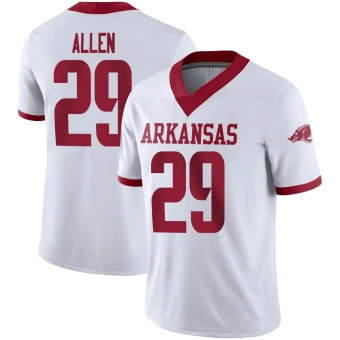 Youth Arkansas Razorbacks Jaden Allen Alternate Football Jersey - Game White